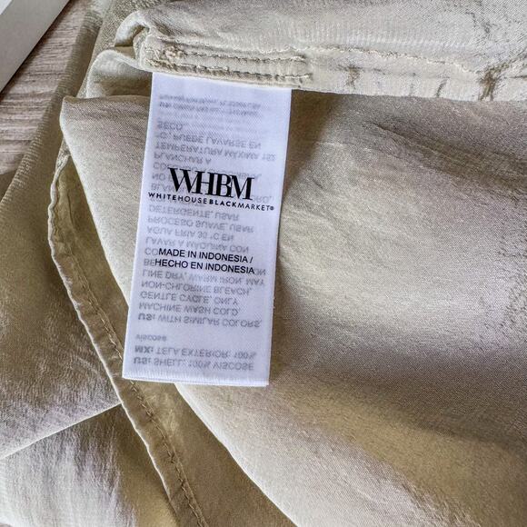 White House Black Market, Pleated Front V-Neck Sleeveless Shell, Women’s X-Small - Picture 9 of 11